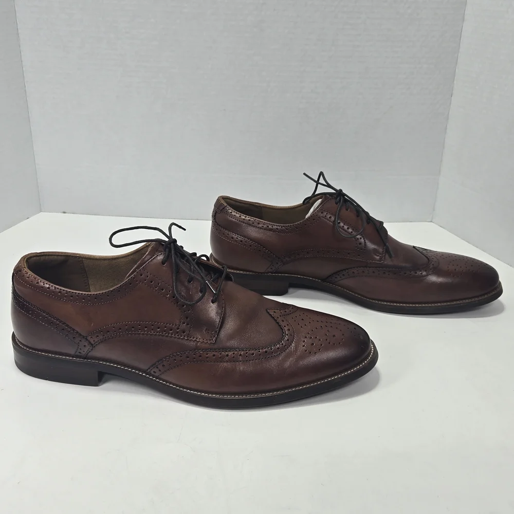 Florsheim Rucci Cognac Brown Wingtip Oxford Men's Dress Shoes Size 11 M